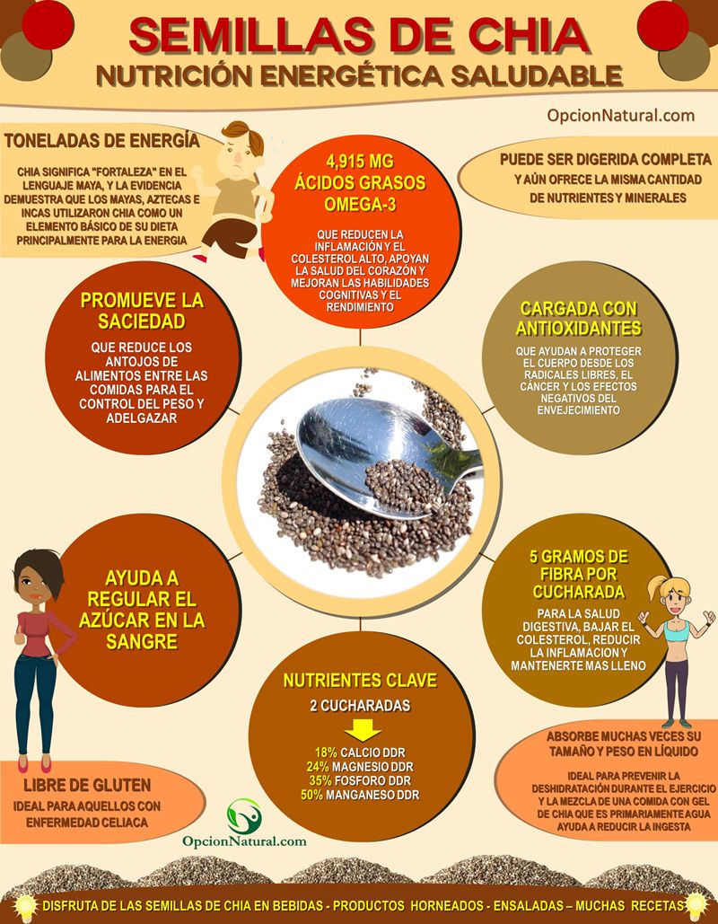 Beneficios de las semillas de Chía #Infografía